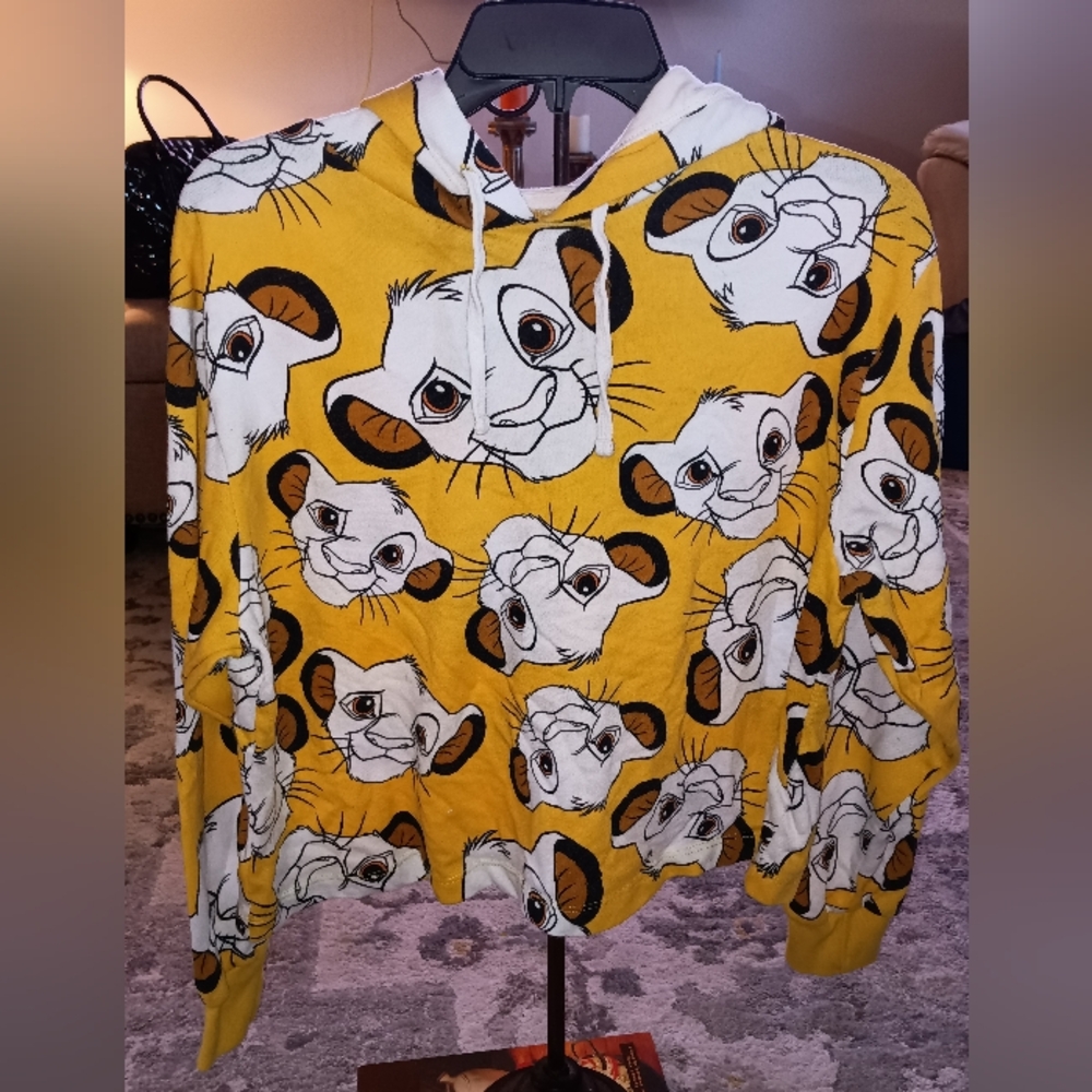Women's Lion King Simba Hooded Long Slv Top Sz Large Great Cond,Walt Disney Worl